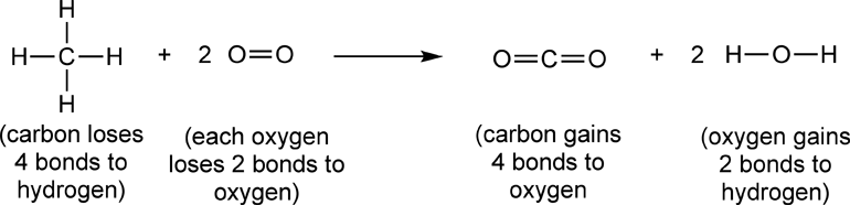 combustion of methane