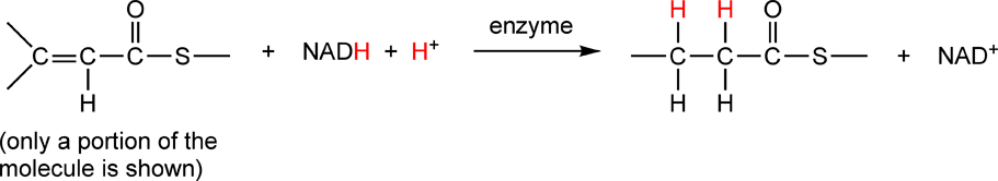 reduction with NADH