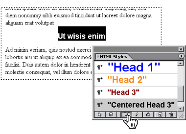 A style can apply several HTML attributes to text at once.